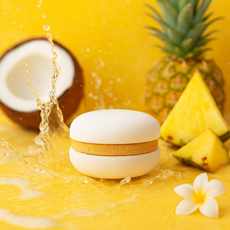 Macaron bombe de bain Monoï