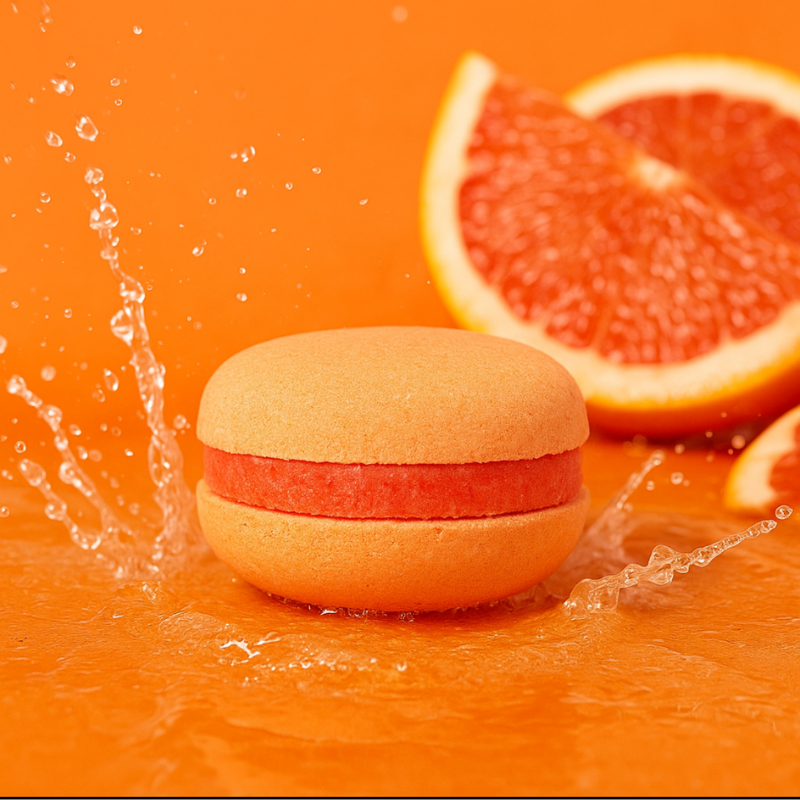 Macaron bombe de bain Pamplemousse