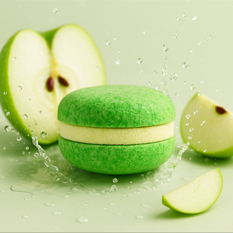 Macaron bombe de bain Pomme