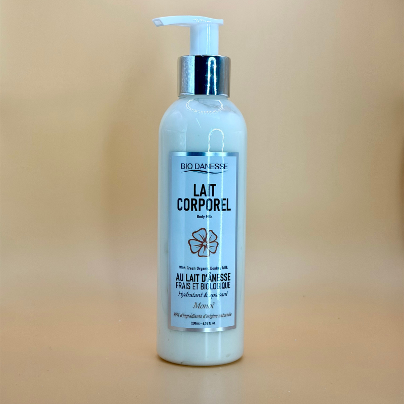 Lait corporel au Lait d'Ânesse Monoï Certifié Bio