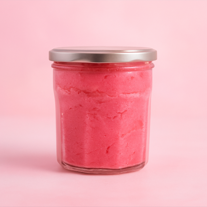 Gommage corporel au sucre parfumé Rhum Fraise