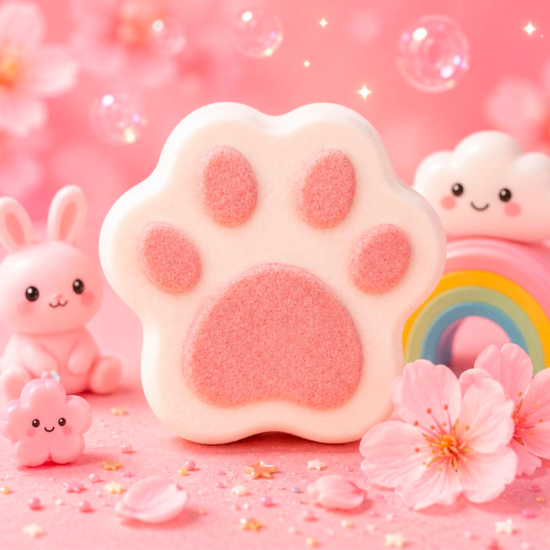 Bombe de Bain Pâte de Chien Fleur de cerisier