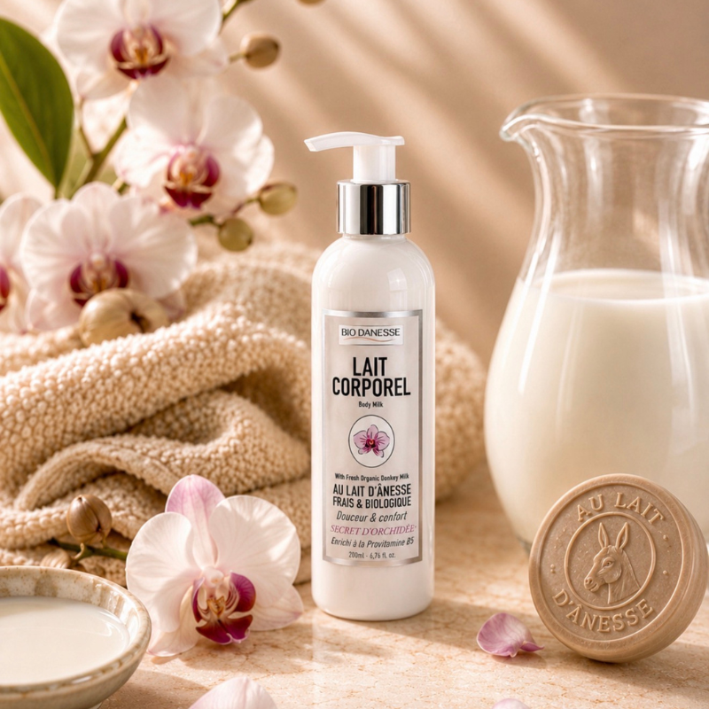 Lait corporel au Lait d'Ânesse Bio orchidée