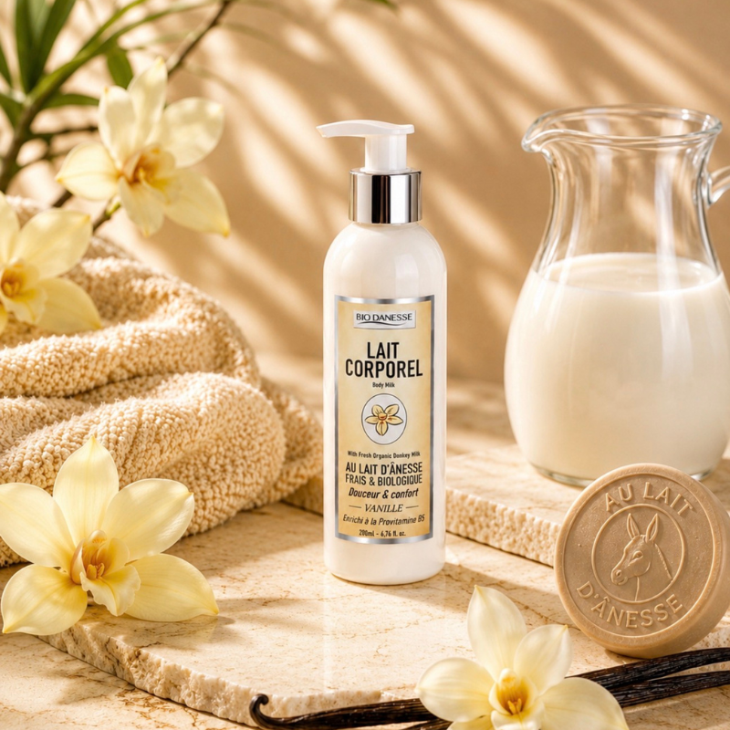 Lait corporel au Lait d'Ânesse Bio Vanille