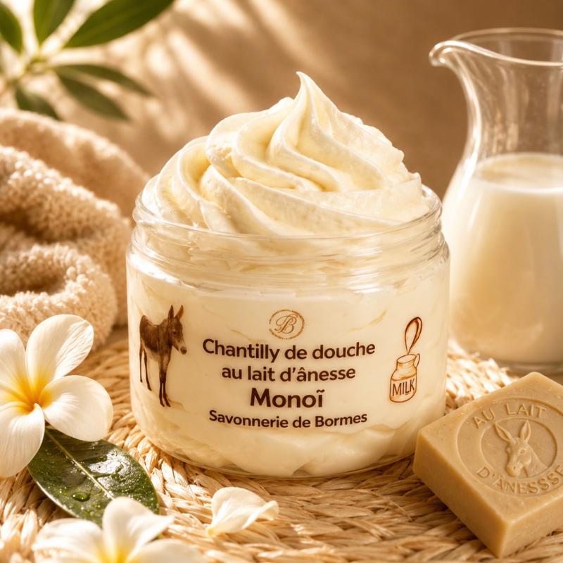 Savon fouetté Au Lait D'Ânesse Monoï