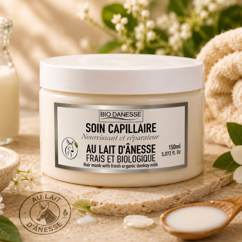 Soin Capillaire au lait d'Ânesse Certifié Bio