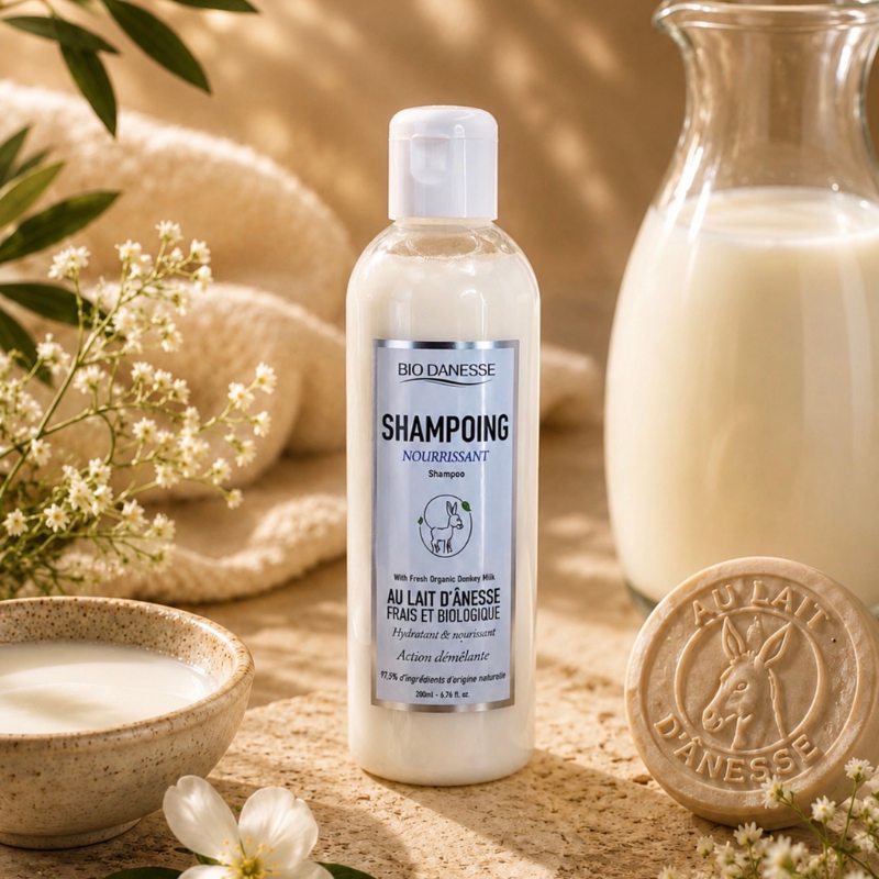 Shampoing au Lait d'Ânesse Certifié Bio