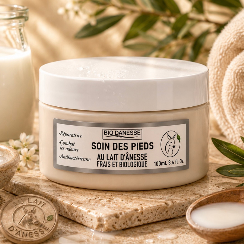 Soin Des Pieds au lait d'Ânesse Certifié Bio / Menthe