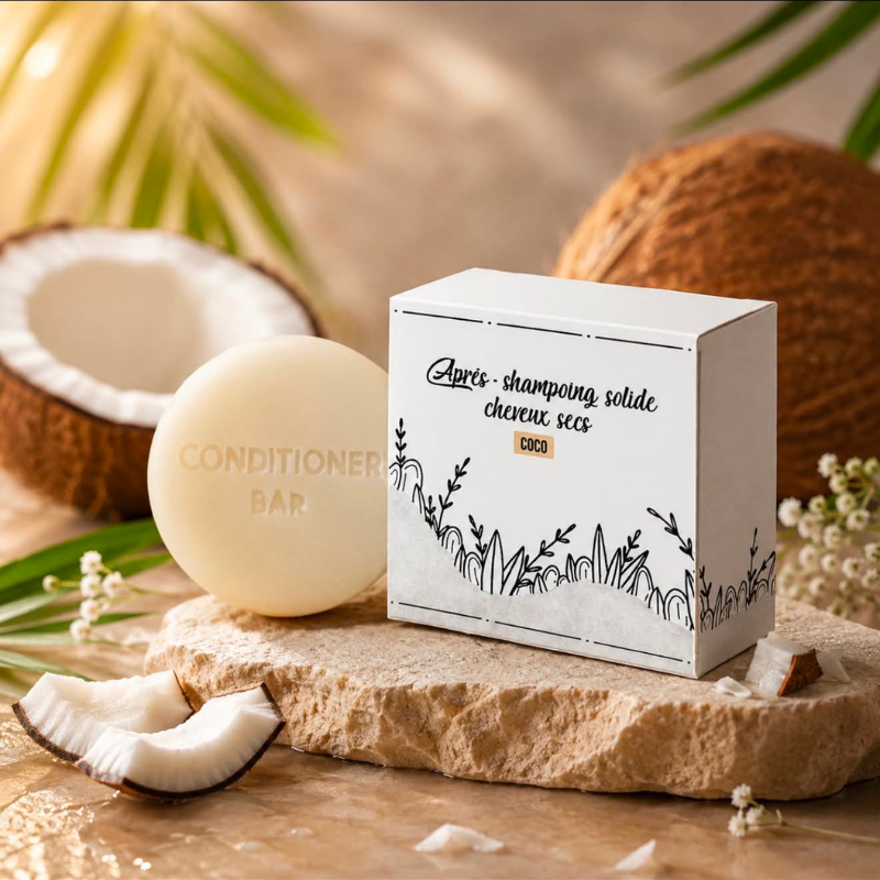 Après shampoing solide Coco (cheveux secs)