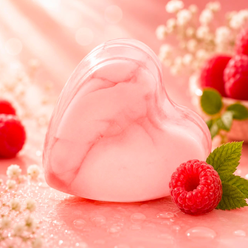 Savon Glycérine Cœur Framboise
