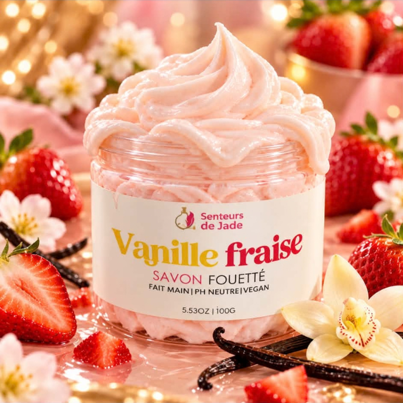 Savon fouetté Vanille Fraise