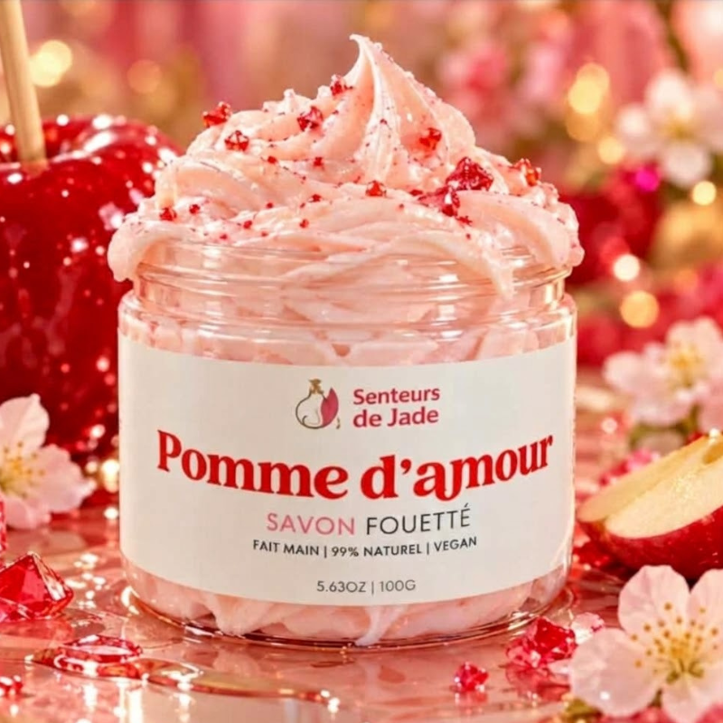 Savon fouetté Pomme d'Amour