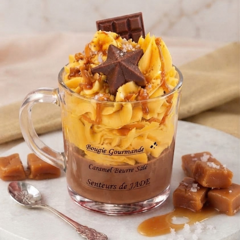 Bougie Gourmande Tasse Caramel Beurre Salé