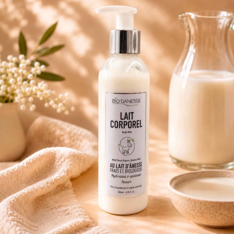 Lait corporel au Lait d'Ânesse Certifié Bio