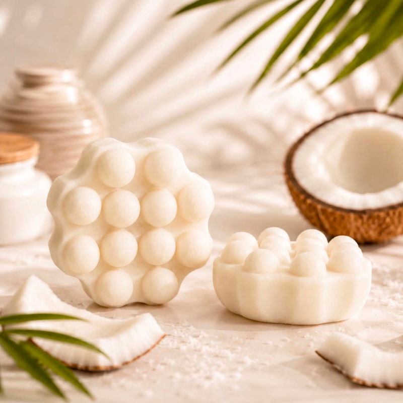 Shampoing solide avec picots coco cheveux secs
