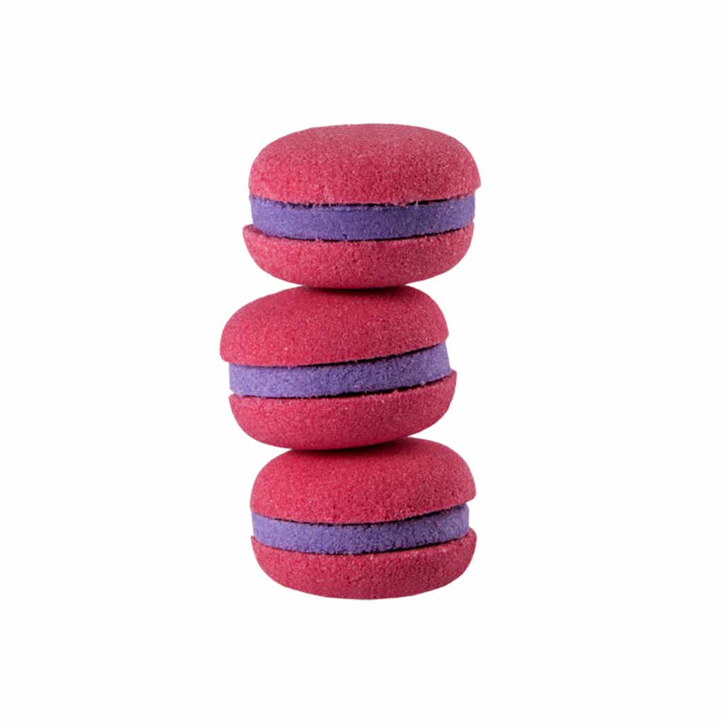 Macaron bombe de bain Cassis