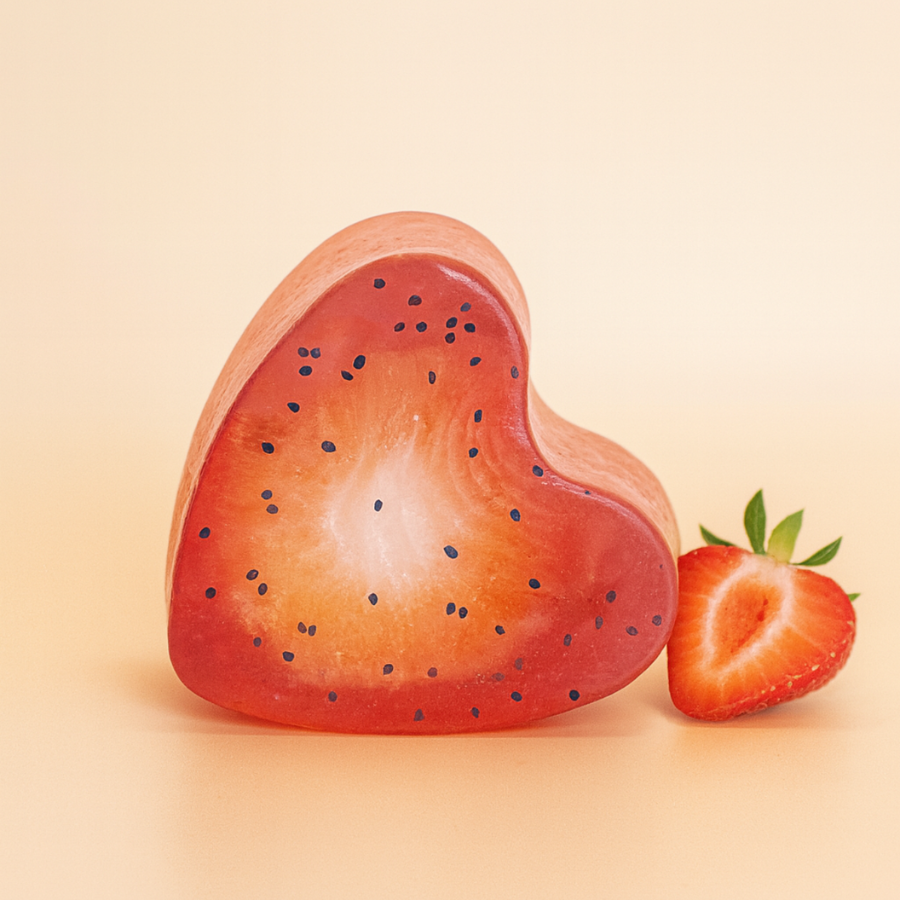Savon glycérine cœur Fraise
