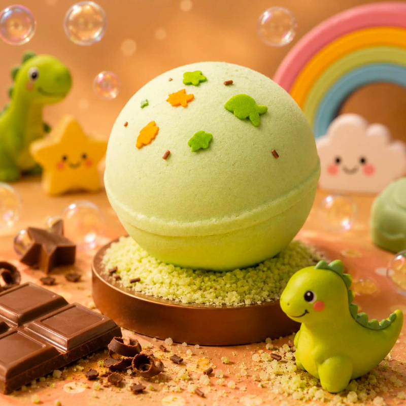 Bombe de Bain 180g - Dinosaure- Chocolat