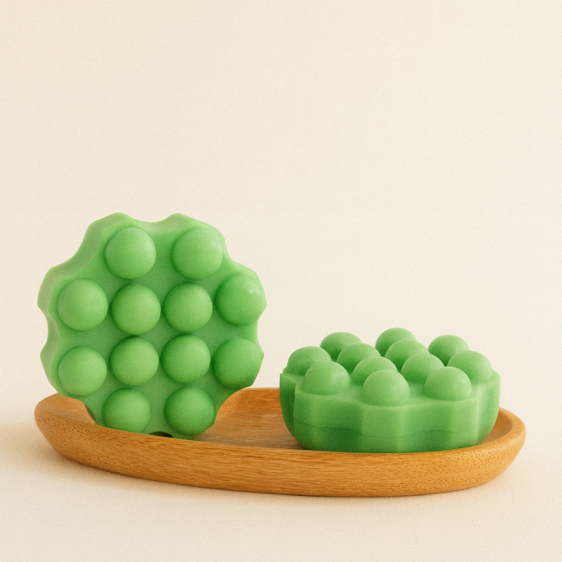 Shampoing solide avec picots Thé Vert cheveux Délicats