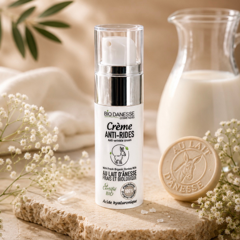 Crème Anti-Rides au Lait d'Ânesse Certifié Bio