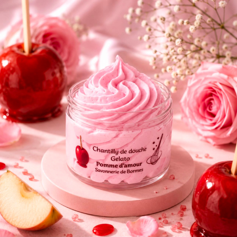 Savon fouetté Pomme D'amour