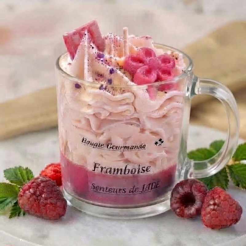 Bougie Gourmande Tasse Framboise