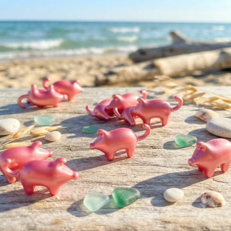Perle de Bain Cochon à la Rose