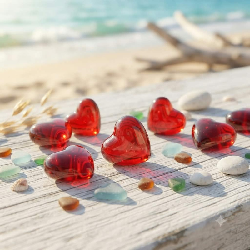 Perle Cœur de Bain Fraise