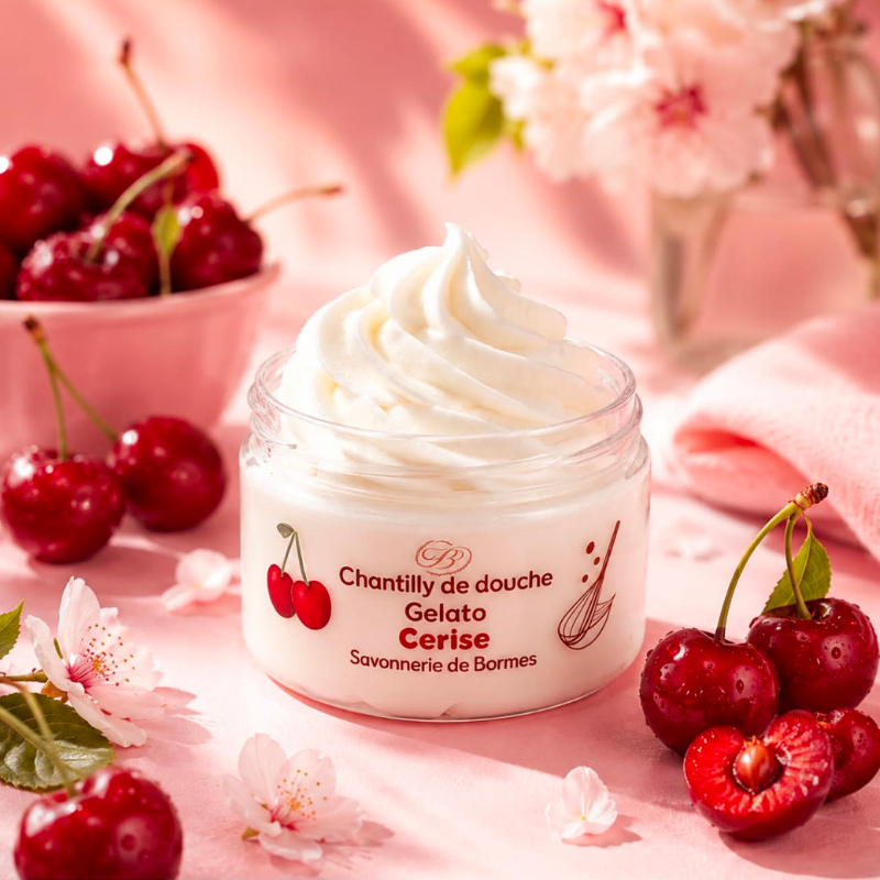 Savon fouetté Cerise Blanche