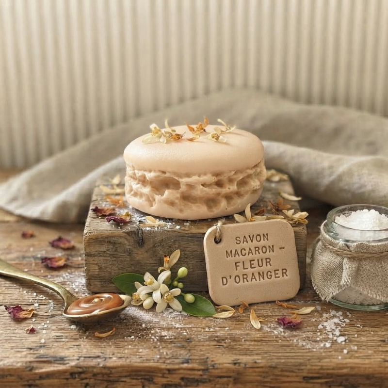 Mini Savon Macaron Fleur D'Oranger