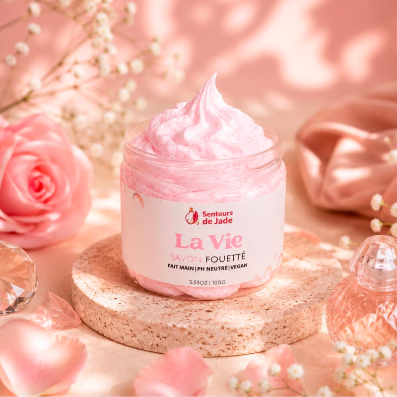 Savon fouetté La vie et Belle