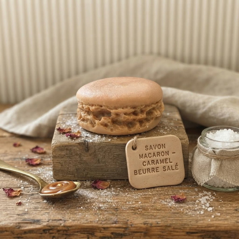 Mini Savon Macaron Caramel Beurre Salé