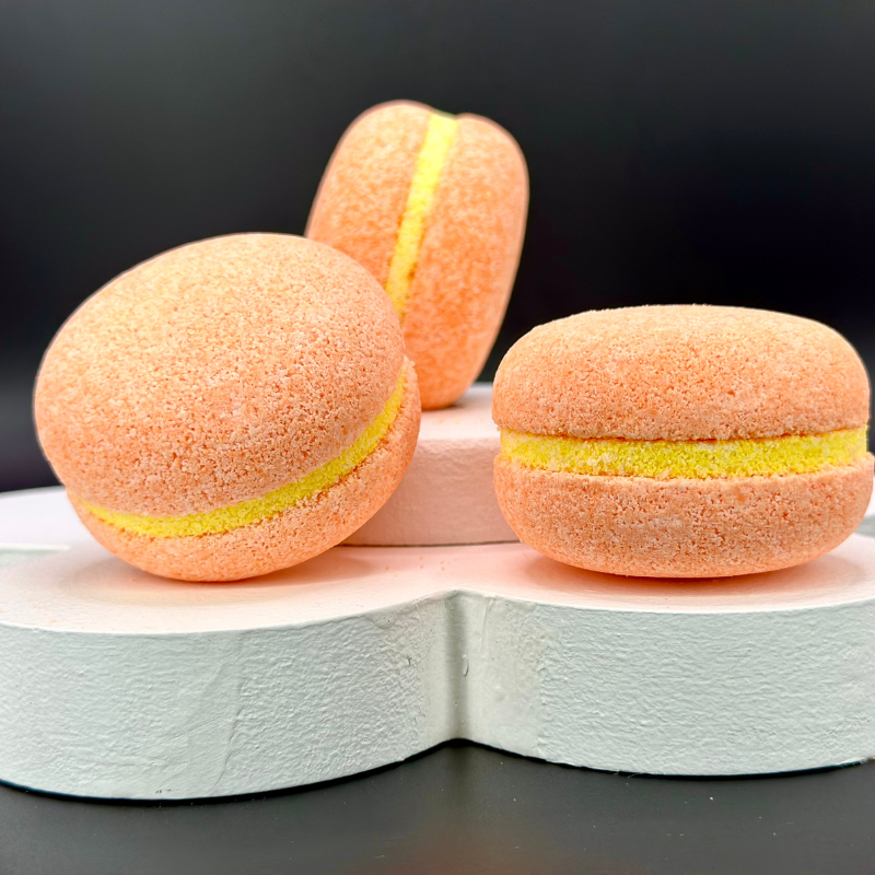 Macaron bombe de bain Pêche