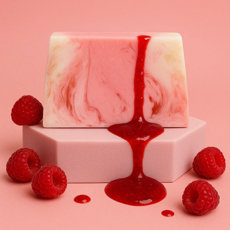 Savon artisanal Framboise Sucrée