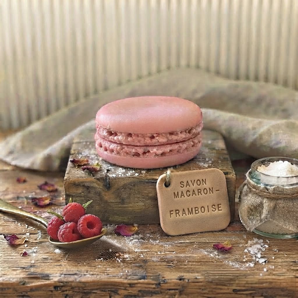Mini Savon Macaron framboise